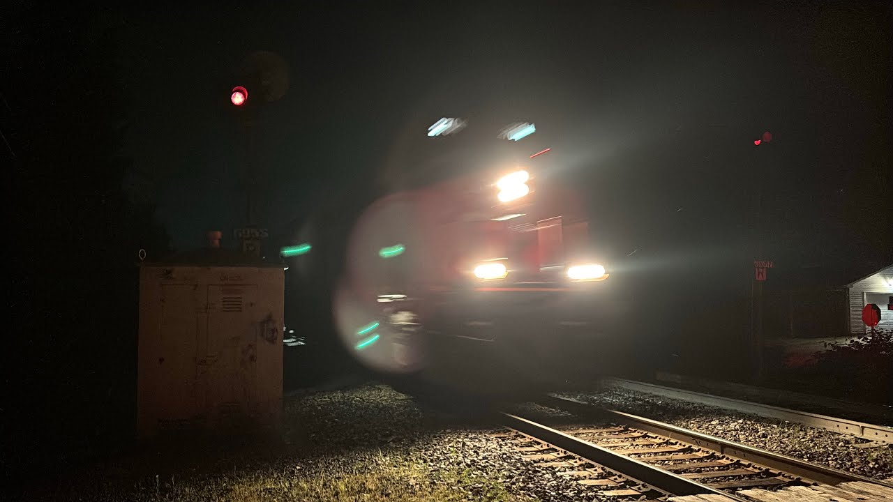 FAST 55 MPH CN Train Q148 Flies Through Summerstown Station Ontario!