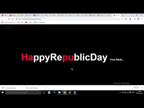 Happy Republic day  #distortion effect #html #css