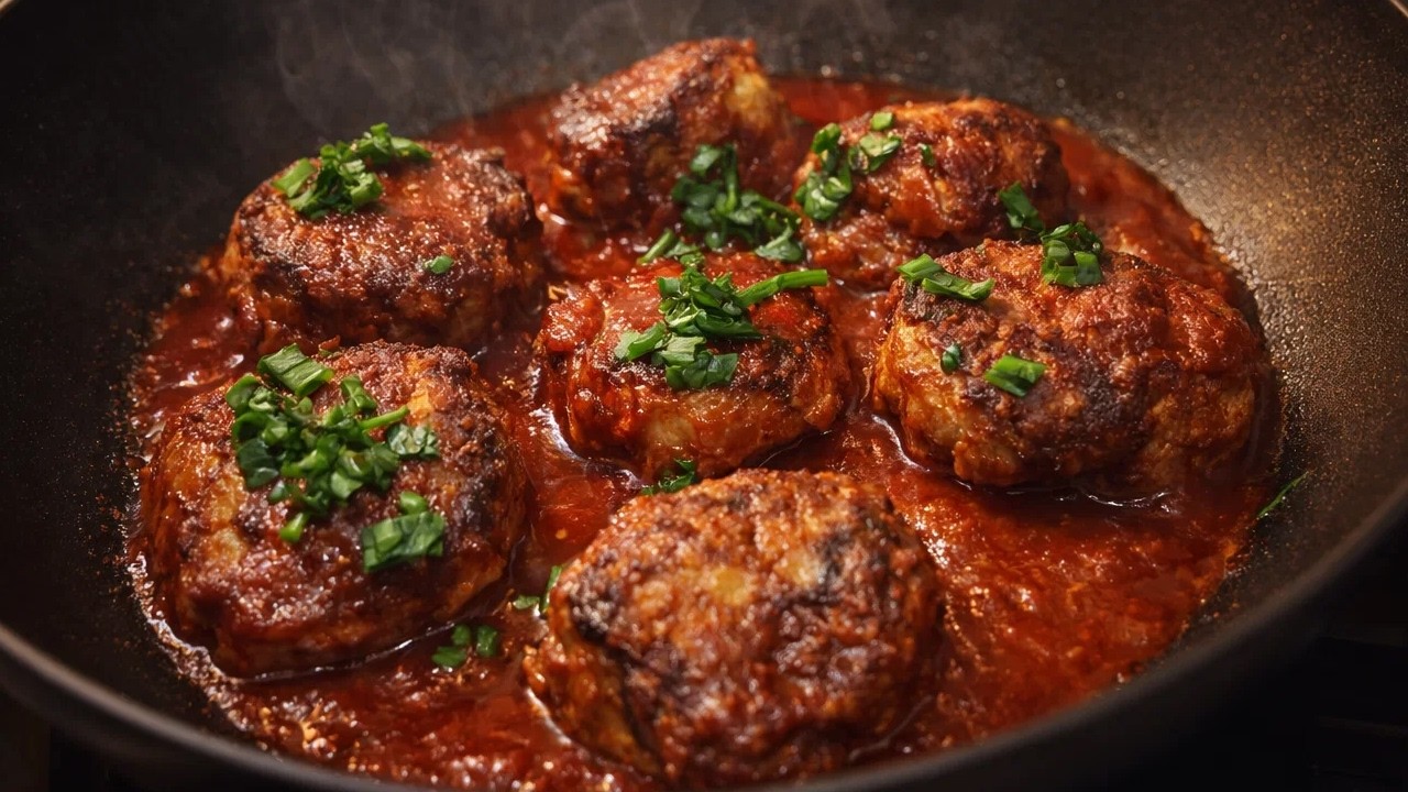 Juicy Chicken Meatballs in Rich Tomato Sauce | Easy Dinner Recipe