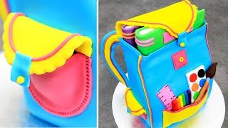 ⁣3D BACKPACK Cake by Cakes StepbyStep
