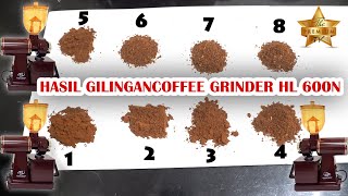 Hasil Gilingan Coffee Grinder Hl-600N