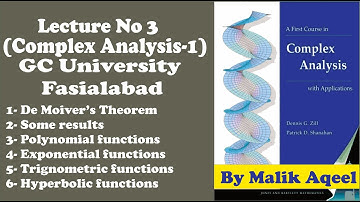 Complex analysis lecture 3 - complex analysis lecture#3 Elementary functions complex analysis