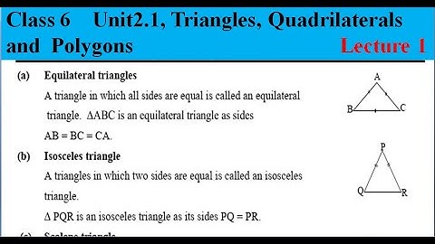 Math | class 6| Unit 2, Ex: 2.1, Triangles, Quadrilaterals, Polygons, Lecture 1,  Online class Nepal