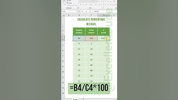 How To Calculate Percentage in Excel #excel