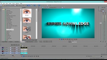 How to make 3D Text effect in Sony Veags pro by Khmer Knowledge