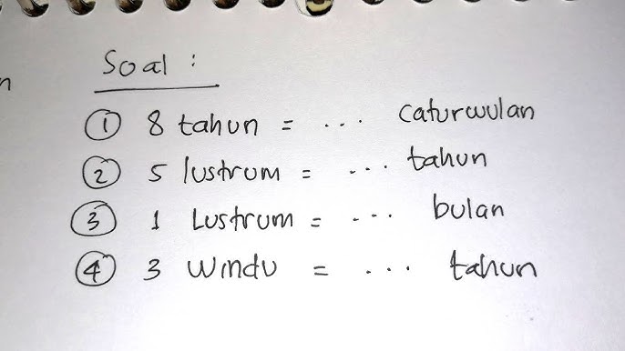 Dasawarsa Windu Lustrum Dan Catur Wulan Matematika Sd Youtube
