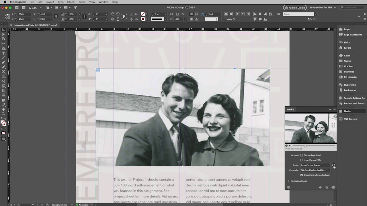 Adobe Indesign Interactive Pdf Embedding Video For V 14 And Earlier Youtube