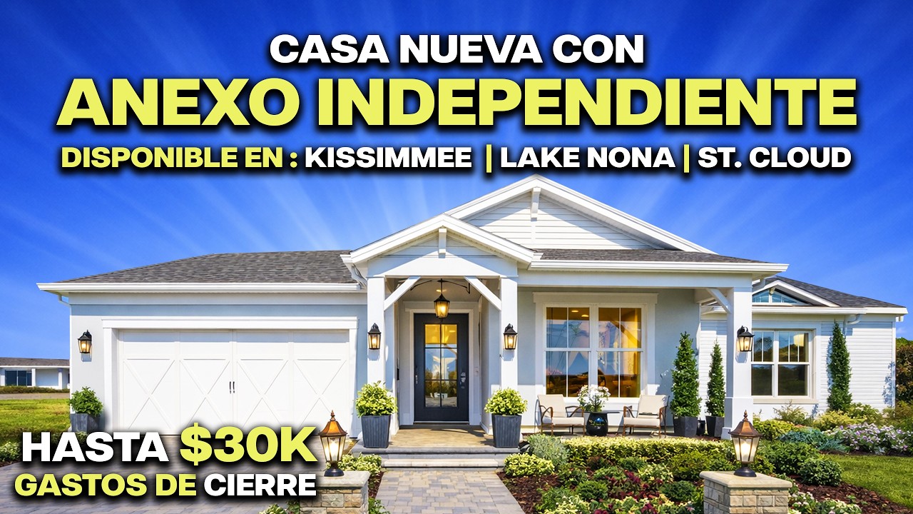 🏡😍  CASA NUEVA CON ANEXO INDEPENDIENTE en KISSIMMEE, FLORIDA | Perfecta para VIVIR y GANAR DINERO