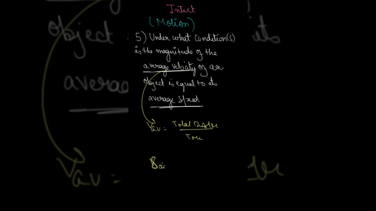 CBSE 9 | MOTION | CAN AVERAGE VELOCITY = AVERAGE SPEED ?? | NCERT INTEXT QUESTION #5