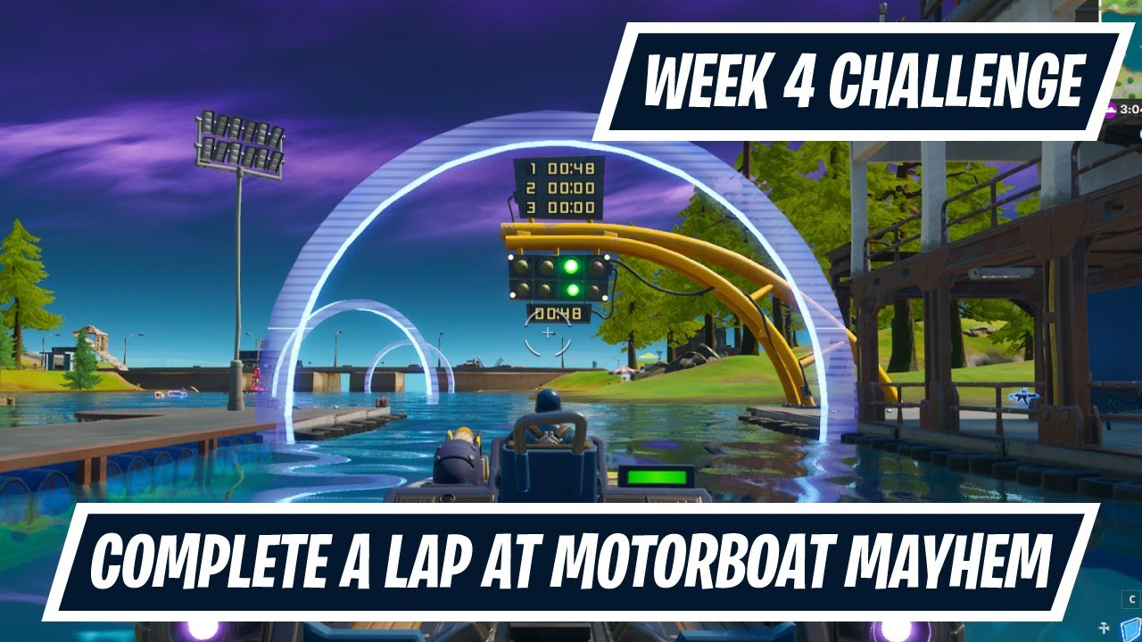 Complete a lap at Motorboat Mayhem in Fortnite Chapter 2 Season 3