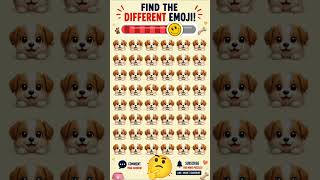 🐶 Can You Spot the Different Puppy emoji? 👀 #quiz #emoji #oddoneout #puppy