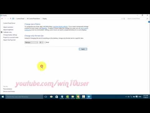 Windows 10 : How to Change Title bars text size