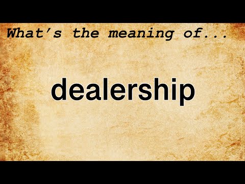 Dealership Meaning In Urdu