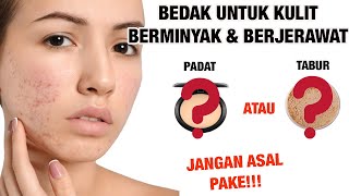 Bedak tabur kulit berjerawat berminyak sebum Emina Sebum Powder Wardah Acnederm Face Powder