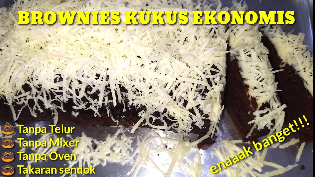 BROWNIES KUKUS EKONOMIS (TAKARAN SENDOK, TANPA TELUR, TANPA MIXER