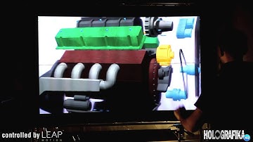 LEAP Motion demonstration on HoloVizio C80 Glasses-free 3D cinema system