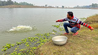 Fishing Video 😯| The fun of fishing with a hook in the village Pond is different 🐠 Best rod fishing