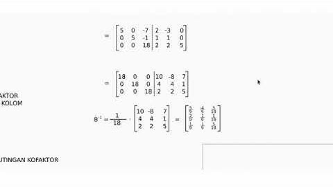 INVERS MATRIKS DENGAN ADJOINT DAN OBE