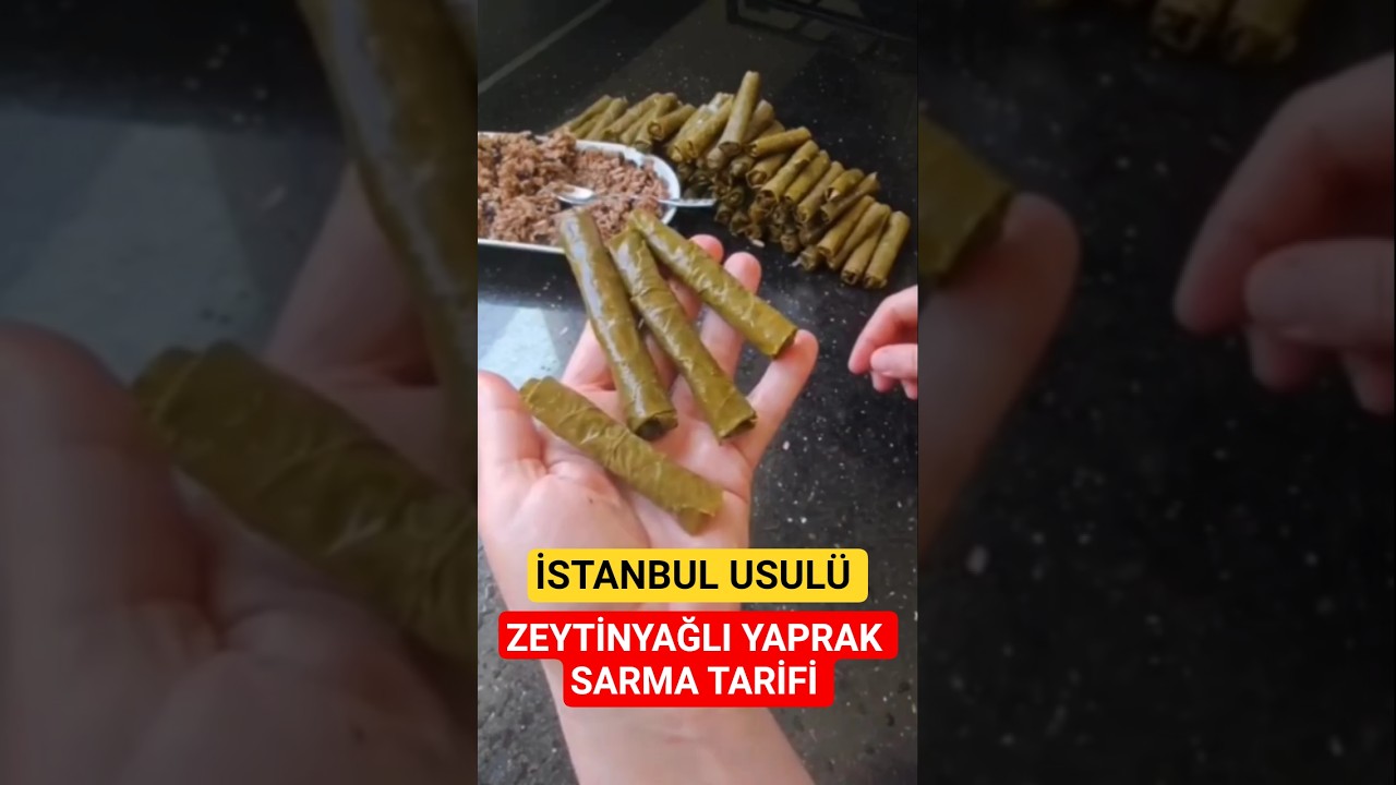 ✅ AZ ÖLÇÜLÜ ZEYTİNYAĞLI YAPRAK SARMA TARİFİ #keşfet