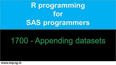 SASnR:  Appending datasets