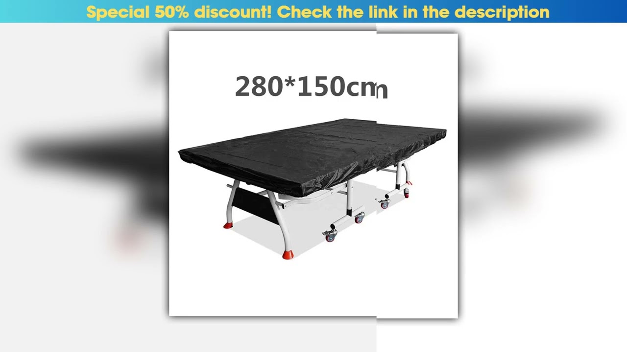 Tennis Pingpong Table Cover 280x150cm Waterproof Dustproof Protector for Indoor Outdoor Ultra Compa