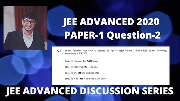 JEE Advanced 2020: Paper - 1 Q-2| MATHS Solution| JEE Maths | Jitendra Kumar(IIT Guwahati).