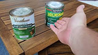 Varathane spar urethane vs Minwax Helsman spar urathane wood protector