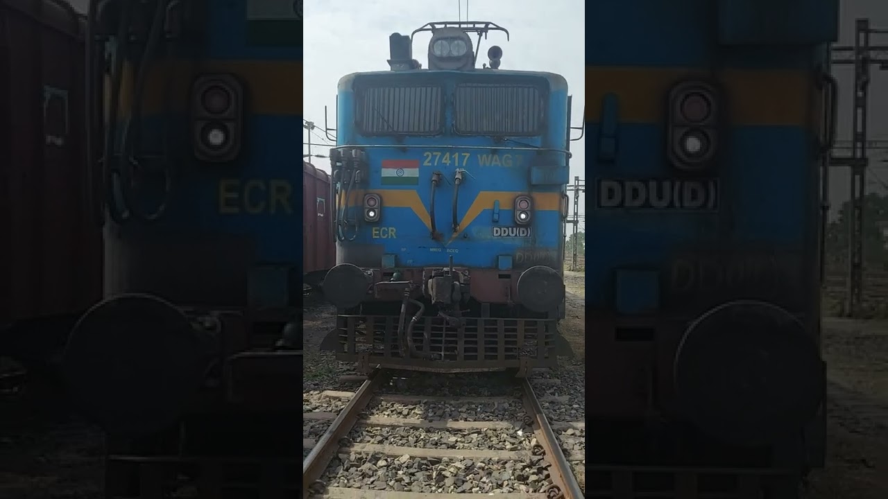 Beautiful Wag 7 Locomotive Indian Railways Front View 