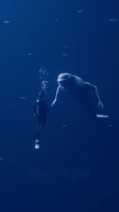 Diving with the Ningen💀 #shorts #horror #thalassophobia