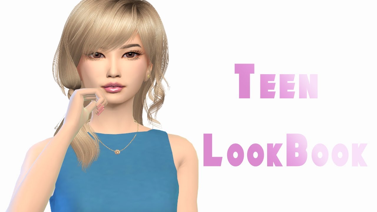 Teen Lookbook | SIMS 4 CAS | CC Folder and Sim Download - YouTube