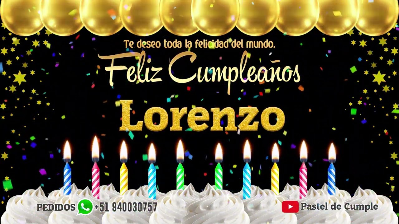 Compartir 37+ imagen feliz cumpleaños lorenzo - Viaterra.mx