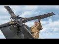 Checking Huge US MH-60 Rotor Blades Before Vertrep at Sea