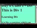What is a div tag in html? what is a use of it? #html  #learning #htmltutorial