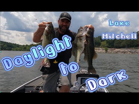 Daylight to Dark Bass Fishing in June at Lake Mitchell