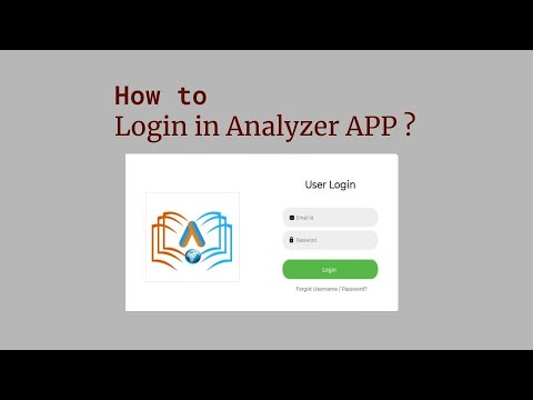 How to login in analyzer app | forgot password | Install App