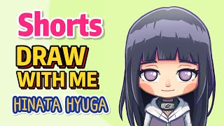 Draw Cute Naruto Hinata Hyuga | Easy Chibi sketch to lineart