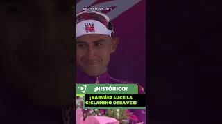 Jhonatan Narváez recupera la maglia ciclamino en el Giro de Italia