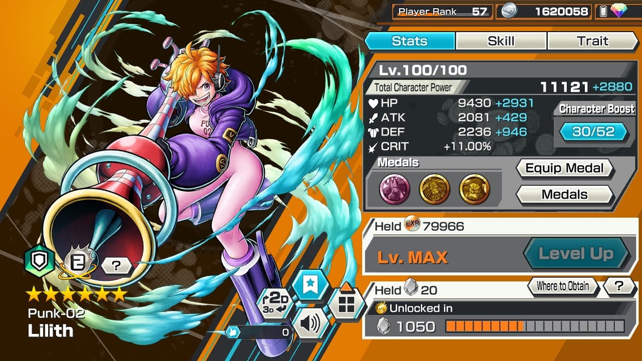 LEAGUE SS. BUFFED PUNK-02 Lilith GAMEPLAY(One Piece Bounty Rush)(OPBR)