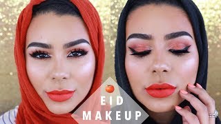 EID MAKEUP #1: Orange & Bronze Glowing Skin | Habiba Da Silva screenshot 1