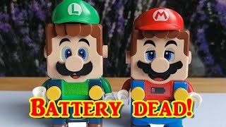 Mario Battery Dead! Can you connect a low battery Mario and a normal LEGO® Luigi?