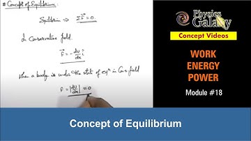 Class 11 Physics | Work Energy Power | #18 Concept of Equilibrium | For JEE & NEET