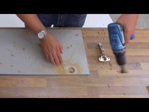 How to drill hinge hinge holes in kitchen doors - Kitchen Warehouse UK LTD
