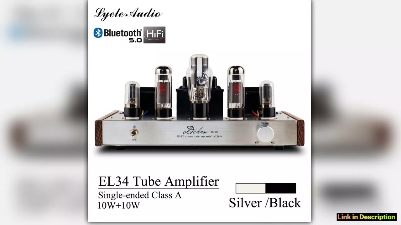 Oldchen El34 Vacuum Tube Amplifier Class A Hifi Sound Amplifier High Power 10w Home Theater Bluetoo