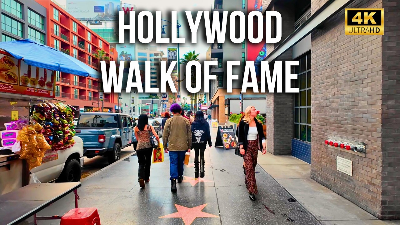 Hollywood Walk of Fame, Los Angeles 🇺🇸 | Iconic 4K City Walk