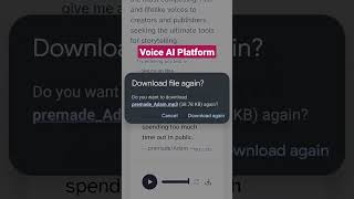 Text to speech Voice AI platform. #shorts #youtubeshorts #ai #tech #technology #python #coding
