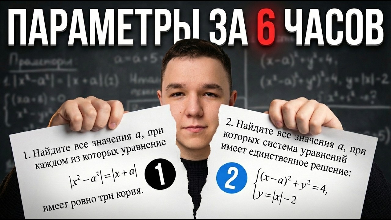 Все про Параметры с Нуля До Уровня ЕГЭ за 6 Часов! Все Задания 18 ЕГЭ 2026 Профильная Математика!
