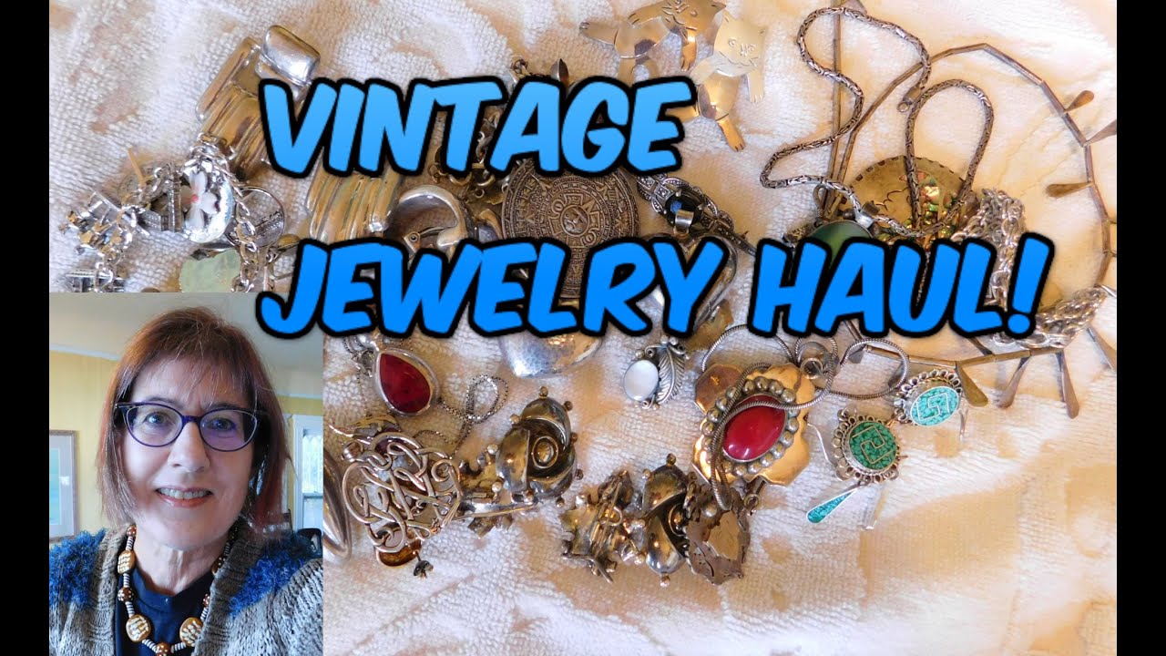 Vintage Jewelry Haul 304! Sterling Silver, Charm Bracelets, Mexican