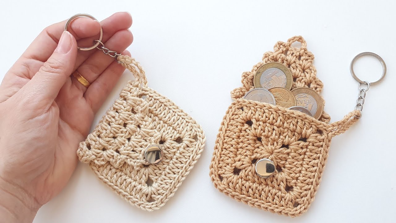BOLSINHA DE CROCHÊ PARA DINHEIRO OU FONE SEM COSTURA
