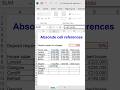 Excel Basics: Absolute Cell References in Formulas