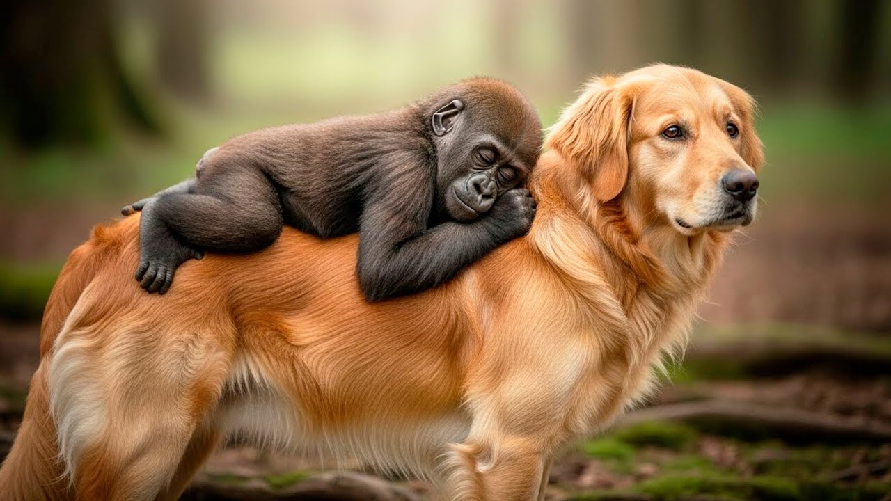 Baby Gorilla Lost His Mother And Refused To Eat — Then This Dog Became His New Family